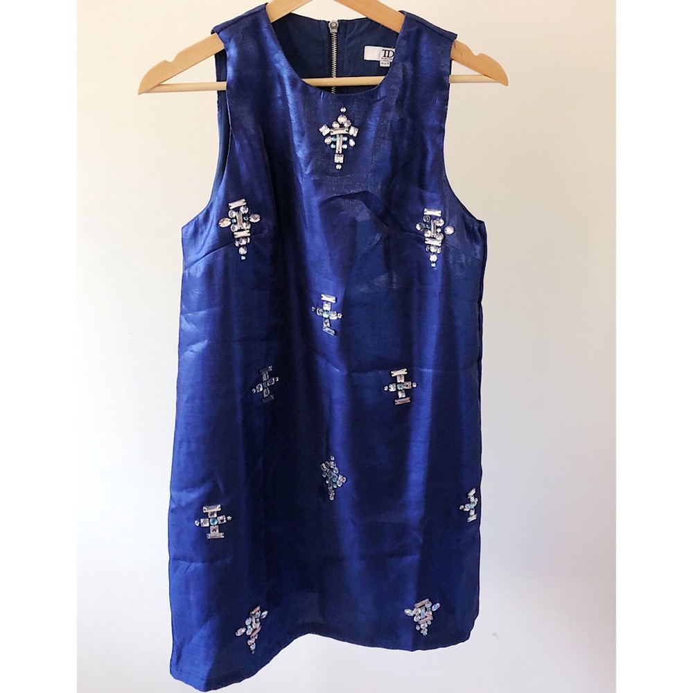 Blue A-line mini dress